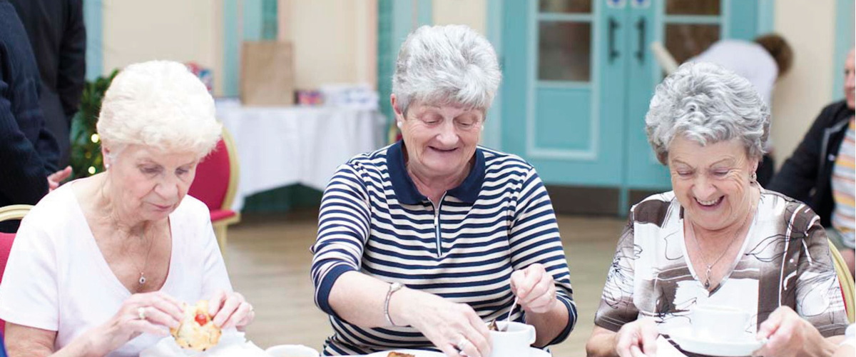 Older women enjoying tea