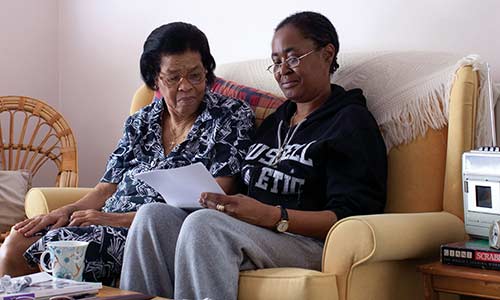 Two women reading