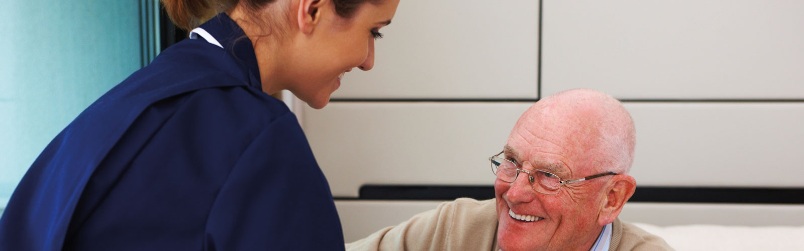 Older man with nurse