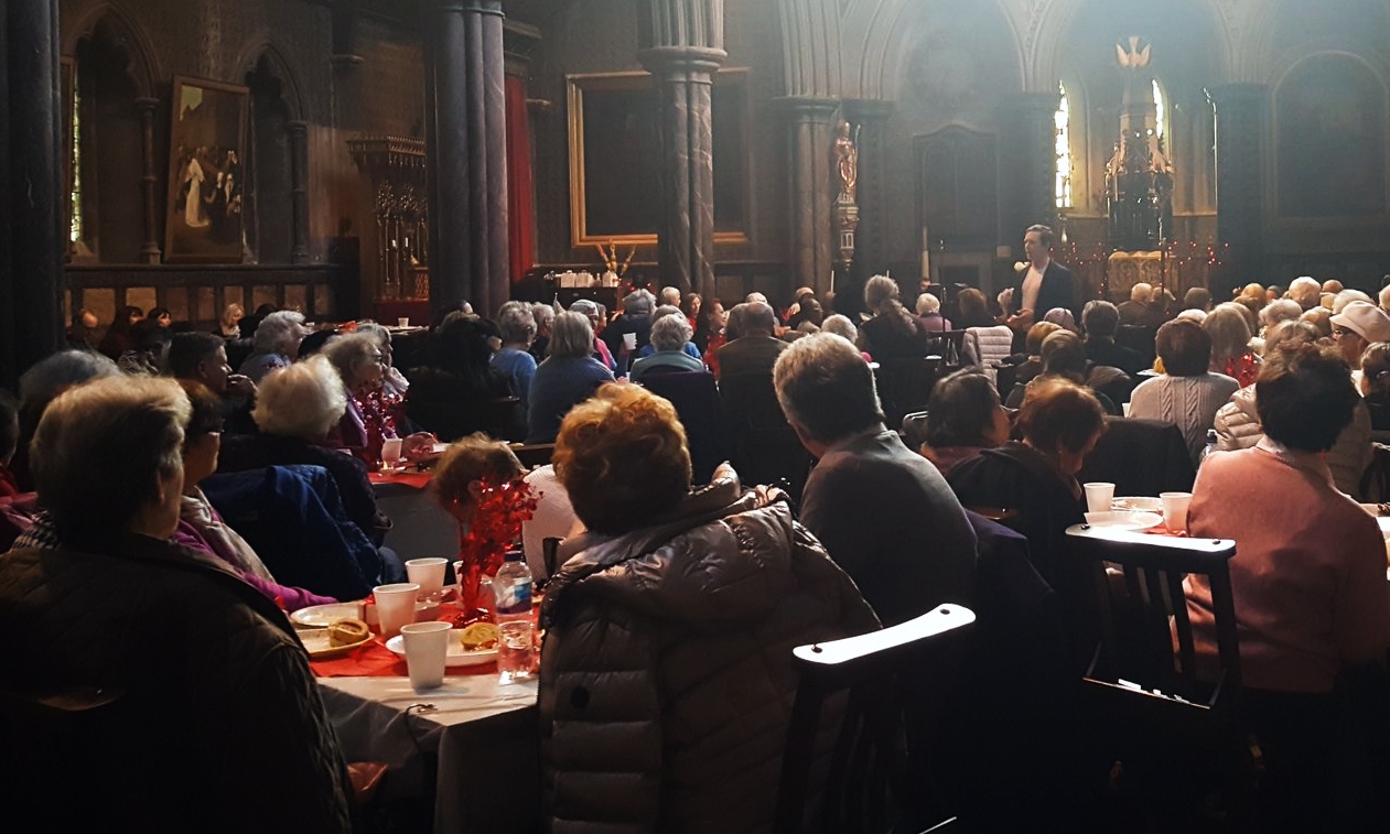 A group of older people at an event